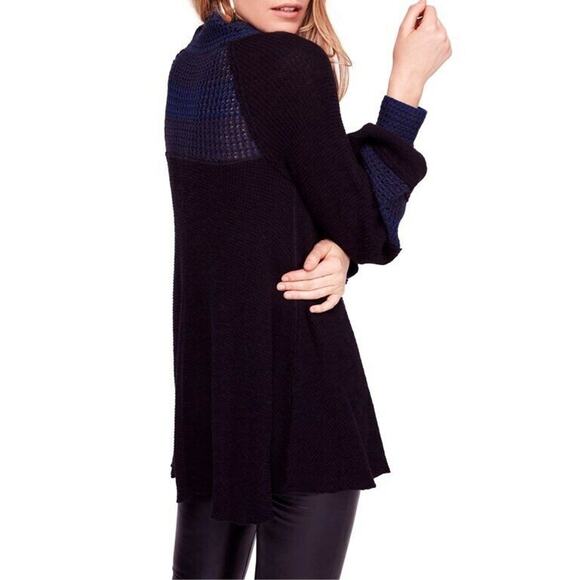 Free People Snow Day Ribbed Mock Neck Long Sleeve Tunic Sweater NWT Size XS - Picture 2 of 11